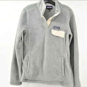 Patagonia Women's Gray 1/4 Button Synchilla Snap T Pullover Fleece Size M